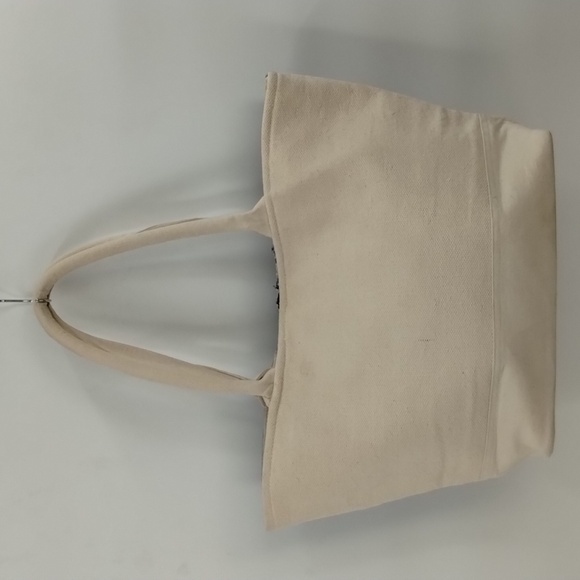 Camel Threads Tote bag blue and cream double strap lined with pockets - Picture 5 of 11